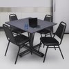 Kobe Square Tables > Breakroom Tables > Kobe Square Table & Chair Sets, 48 W, 48 L, 29 H, Grey TKB4848GY29BK